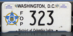 Fraternal Order of Police organizational plate no. FOP 323