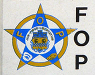 Fraternal Order of Police plate logo detail