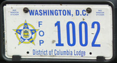 Fraternal Order of Police organizational plate no. FOP 1002