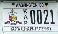 Kappa Alpha Psi Fraternity organizational plate no. KAP 0021
