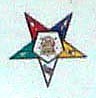 Order of the Eastern Star plate logo detail