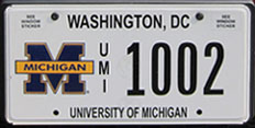 University of Michigan organizational plate no. UMI 1002