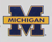 University of Michigan plate logo detail