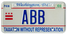 2000 base Personalized plate no. ABB validated through Feb. 2003