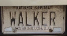 1968 base Personalized plate no. WALKER