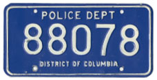 Police Dept. plate no. 88078