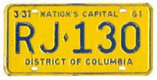 1960 (exp. 3-31-61) Rental plate no. RJ-130