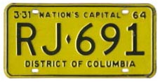 1963 (exp. 3-31-64) Rental plate no. RJ-691