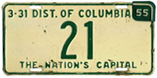1954 Reserved Passenger plate no. 21