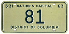 1962 Reserved Passenger plate no. 81