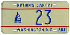 1980 reserved plate no. 23