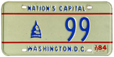 1983 reserved plate no. 99