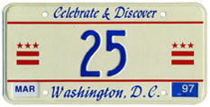 1996 reserved plate no. 25