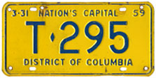 1958 (exp. 3-31-59) Trailer plate no. T-295