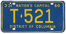 1959 (exp. 3-31-60) Trailer plate no. T-521