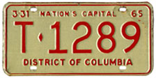 1964 (exp. 3-31-65) Trailer plate no. T-1289