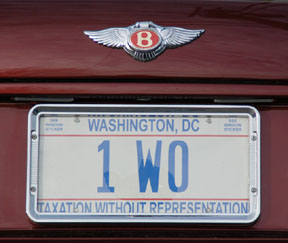 D.C. personalized plate 1 WO