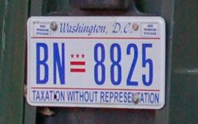 D.C. auto plate number BN-8825