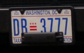 D.C. auto plate number DB-3777
