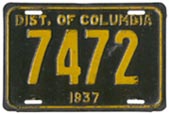 1937 Passenger plate no. 7472