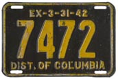 1941 Passenger plate no. 7472