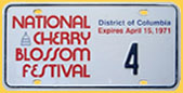 1971 National Cherry Blossom Festival plate no. 4