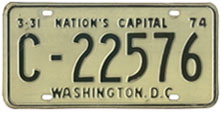 1973 Commercial (Truck) plate no. C-22576