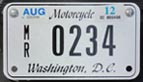 2011 Motorcycle plate no. MR-0234
