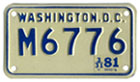 c.1978 base motorcycle plate no. M6776 validated for 1980 (exp. 3-31-81)
