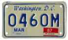 1984 base motorcycle plate no. 0406M validated for 1986 (exp. March 1987)