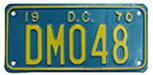 1969 (exp. 3-31-70) motorcycle dealer plate no. DM048