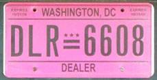 2007 Dealer plate no. 6608