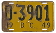 1949 Dealer plate no. D-3901