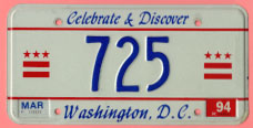 1991 base reserved plate no. 725