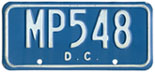 undated (c.1960s) police motorcycle plate no. MP548