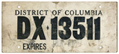 1957 Dealer-Issued Temporary plate no. DX-13511, exp. 6-8-1957