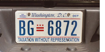 Current style passenger car plate