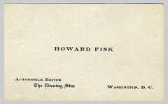 calling card of Howard Fisk