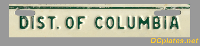 Portion of a 1953 Washington, D.C. license plate; link to site home page.