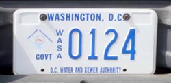 Water and Sewer Authority plate no. 124