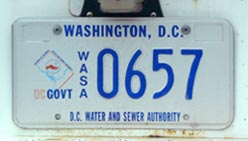Water and Sewer Authority plate no. 657