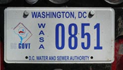 Water and Sewer Authority plate no. 851