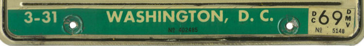 1967 (exp. 3-31-68) sticker, white on green