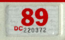 1988 (expires 1989) sticker, red on white
