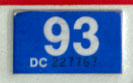 1992 (expires 1993) sticker, white on blue