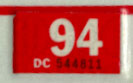 1993 (expires 1994) sticker, white on red