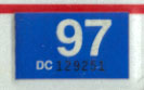 1996 (expires 1997) sticker, white on blue