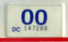 1999 (expires 2000) sticker, blue on white