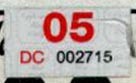 2004 (expires 2005) sticker, red on white