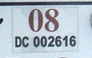 2007 (expires 2008) sticker, brown on white